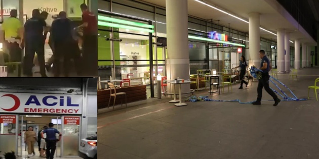 İzmir Havalimanı’nda Bıçaklı Saldırgan Dört Polisi Yaraladı